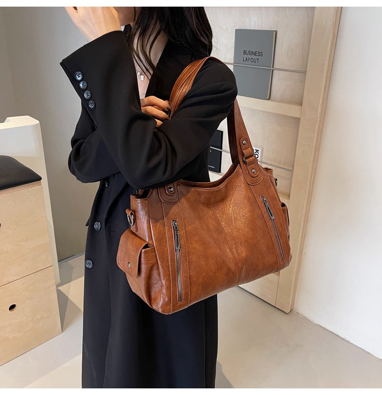NOEMIE - Classic Leather Tote Bag