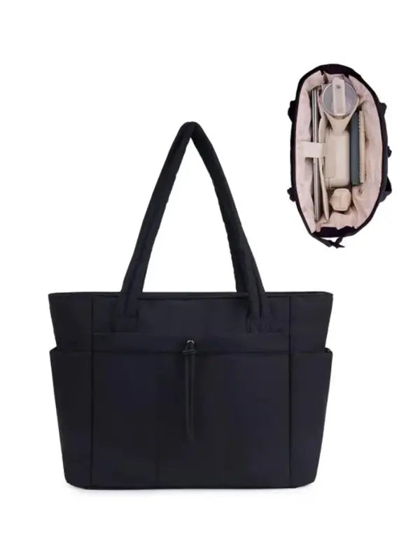 VEJA - Women’s Insulated Puffer Tote Bag Laptop & Cup Holder Casual Work Bag