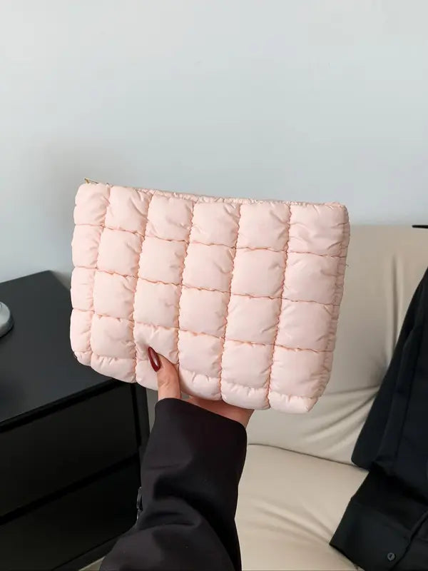 EMILY - Large Capacity Quilted Pouch Durable Zipper Travel Storage Bag