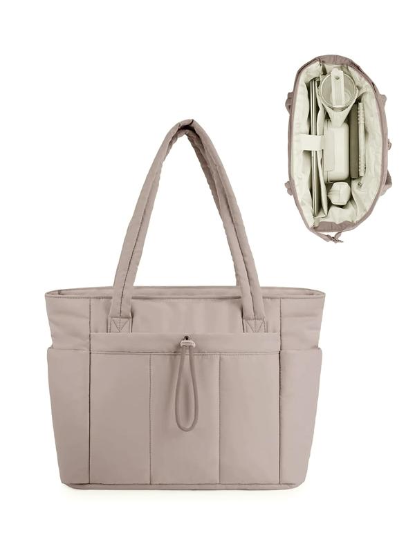 VEJA - Women’s Insulated Puffer Tote Bag Laptop & Cup Holder Casual Work Bag
