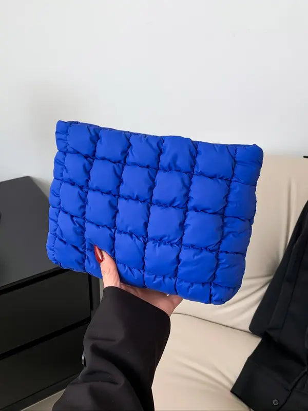 EMILY - Large Capacity Quilted Pouch Durable Zipper Travel Storage Bag