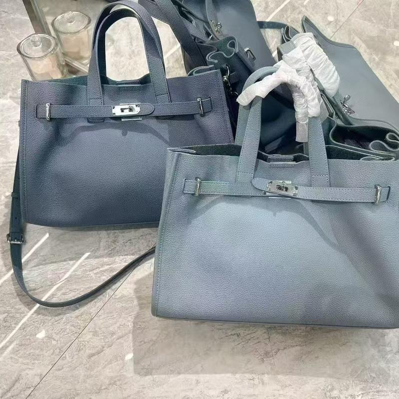 BEVERLEY - Large Capacity Genuine Cowhide Leather Tote Bag for Work & Travel