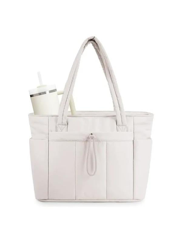 VEJA - Women’s Insulated Puffer Tote Bag Laptop & Cup Holder Casual Work Bag