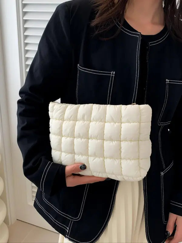 EMILY - Large Capacity Quilted Pouch Durable Zipper Travel Storage Bag