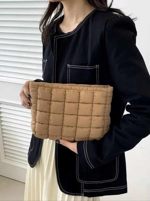 EMILY - Large Capacity Quilted Pouch Durable Zipper Travel Storage Bag