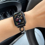 Apple Watch Bracelet, openwork links, infinity pattern set with rhinestones, Faidra model