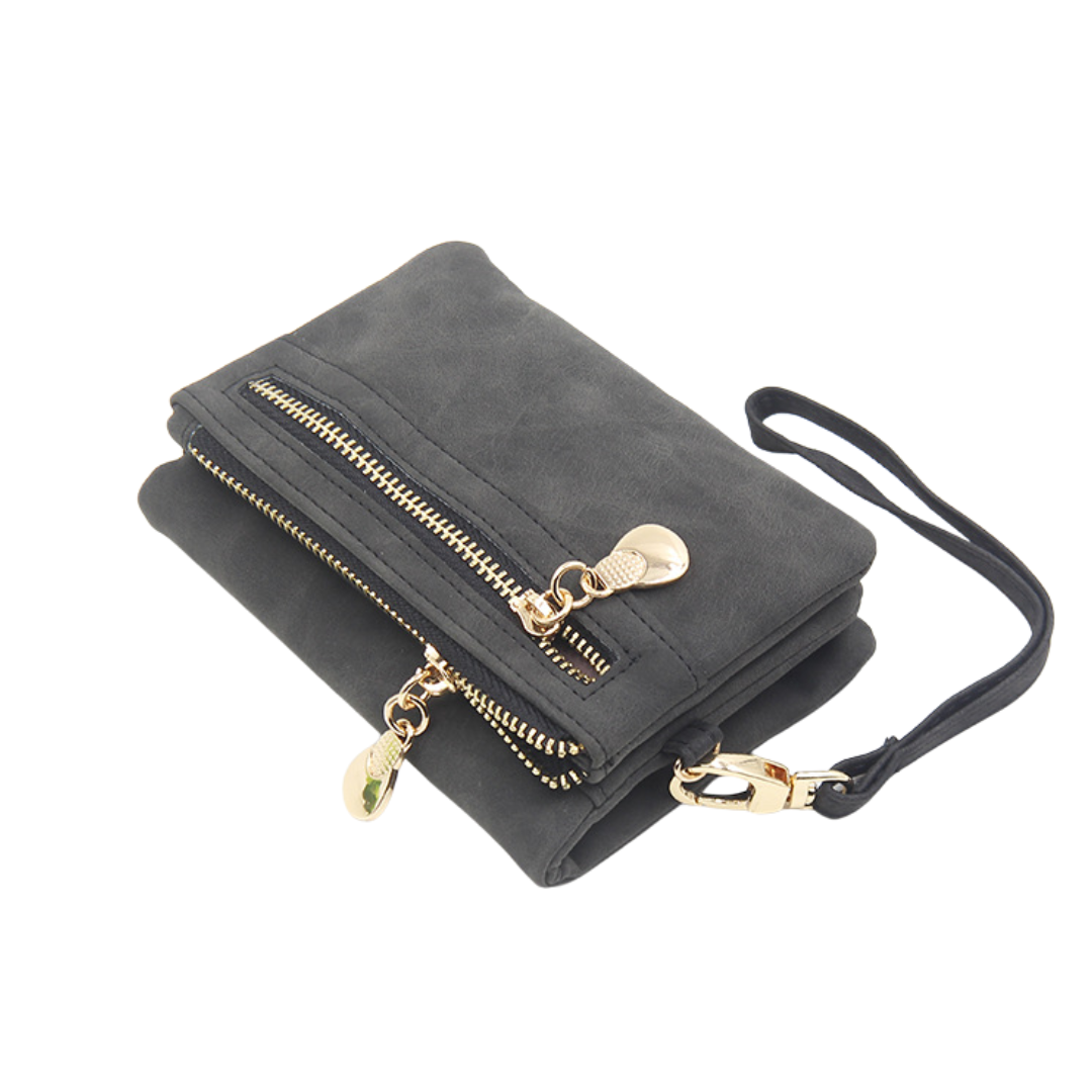WINIFRED – Vintage Zip-Around Mini Wristlet Wallet