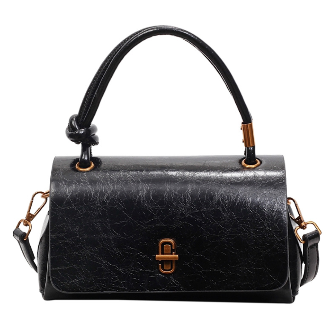 CAMILLE – Glossy Oil-Wax Satchel Bag