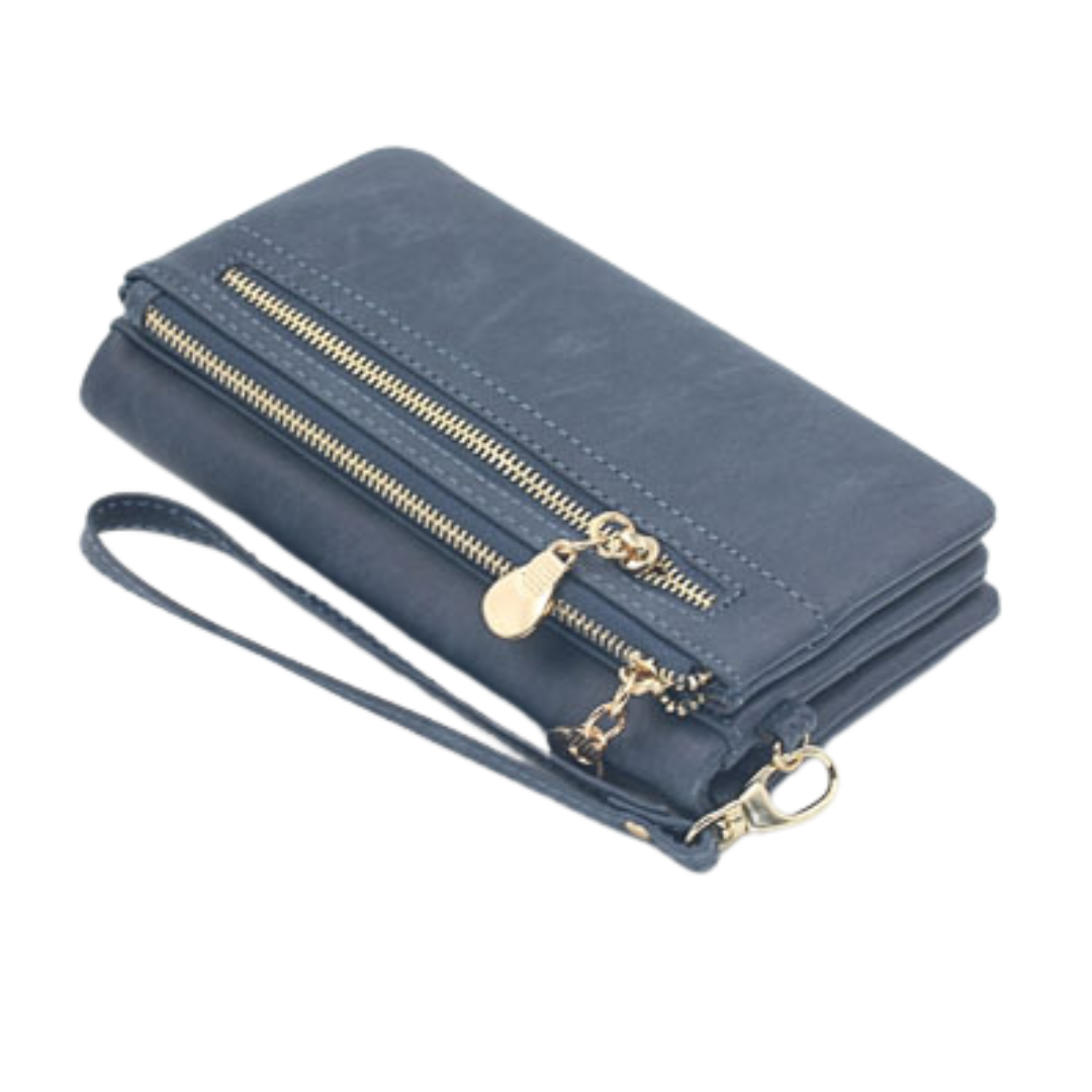 WINIFRED – Vintage Zip-Around Mini Wristlet Wallet