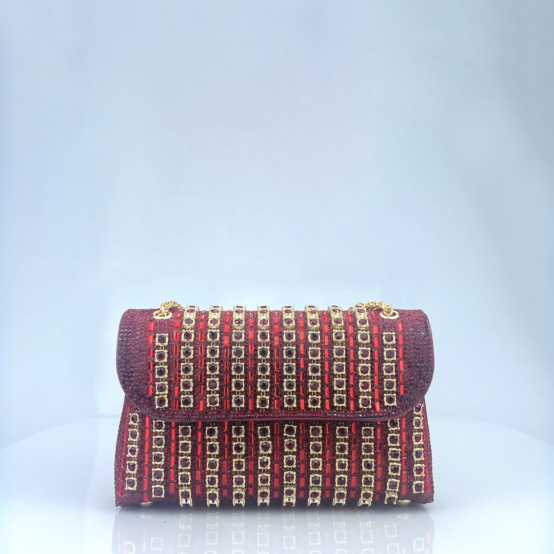 LAVIERA - Chic Chain Colored Diamond Shoulder Bag