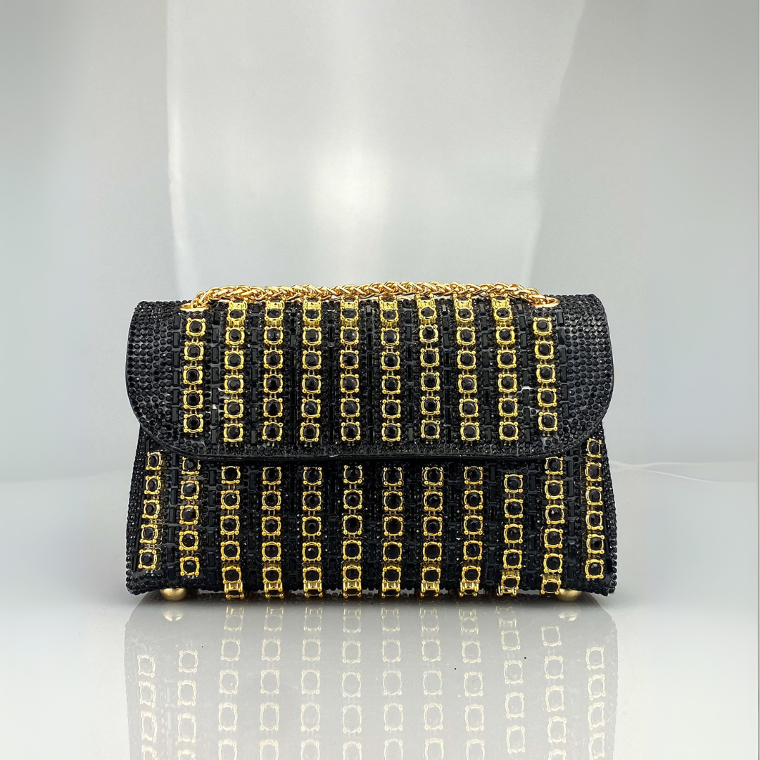 LAVIERA - Chic Chain Colored Diamond Shoulder Bag