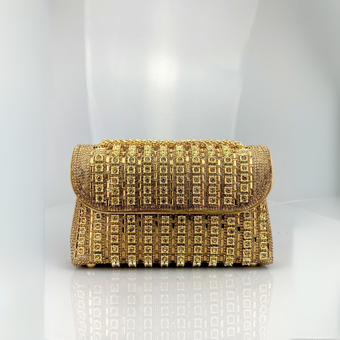 LAVIERA - Chic Chain Colored Diamond Shoulder Bag
