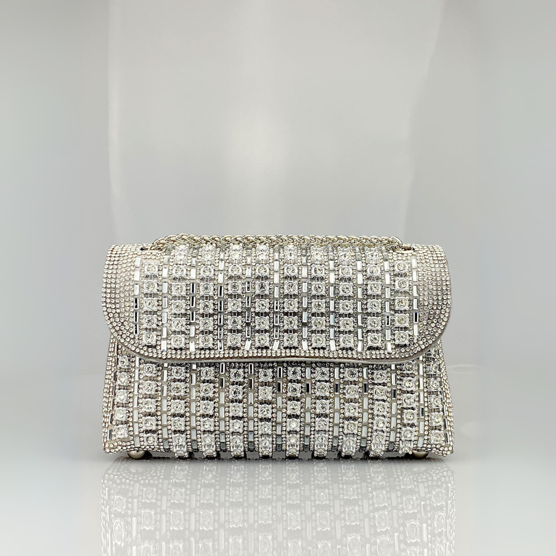LAVIERA - Chic Chain Colored Diamond Shoulder Bag