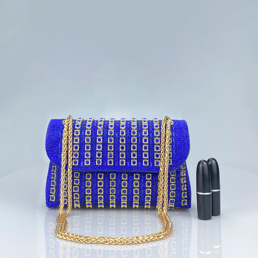 LAVIERA - Chic Chain Colored Diamond Shoulder Bag