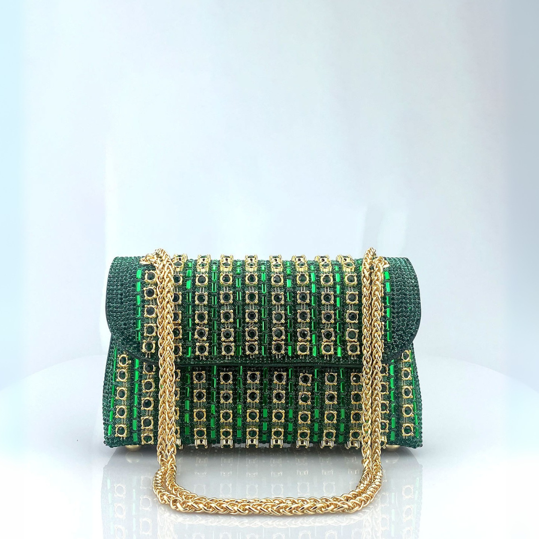 LAVIERA - Chic Chain Colored Diamond Shoulder Bag