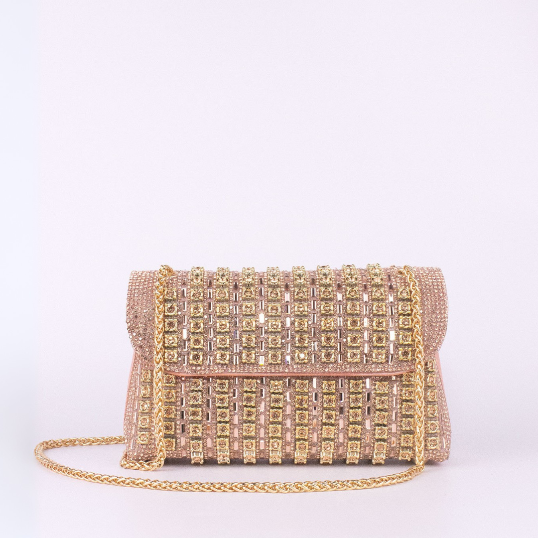LAVIERA - Chic Chain Colored Diamond Shoulder Bag