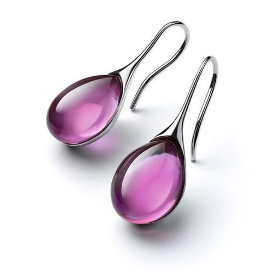 ROMY - Crystal Drop Earrings in Gold and Silver