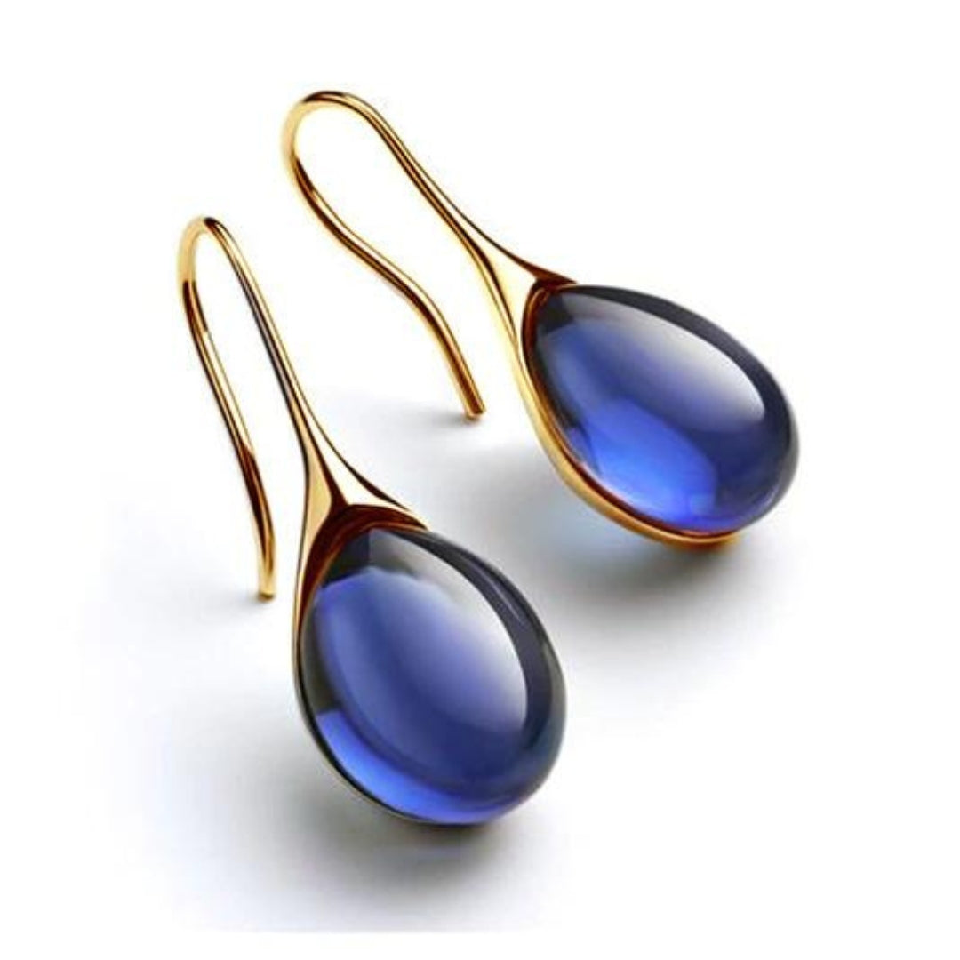 ROMY - Crystal Drop Earrings in Gold and Silver