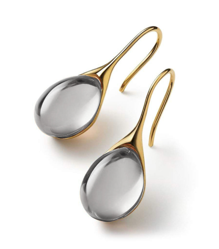 ROMY - Crystal Drop Earrings in Gold and Silver