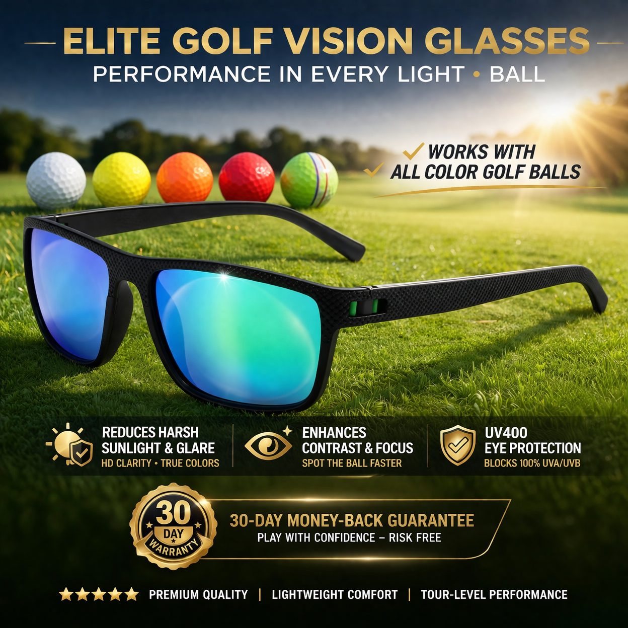 Golf Ball Finding Glasses Polarized