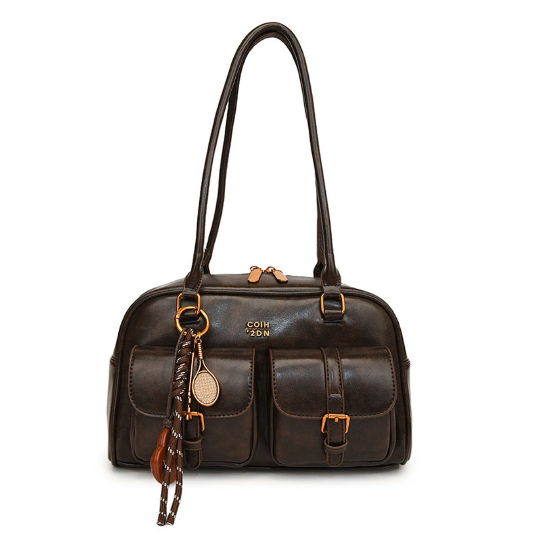 VESPER – Vintage Structured PU Leather Satchel