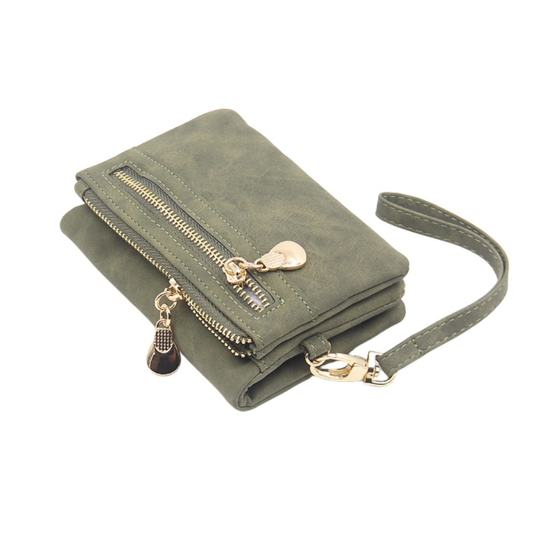 WINIFRED – Vintage Zip-Around Mini Wristlet Wallet