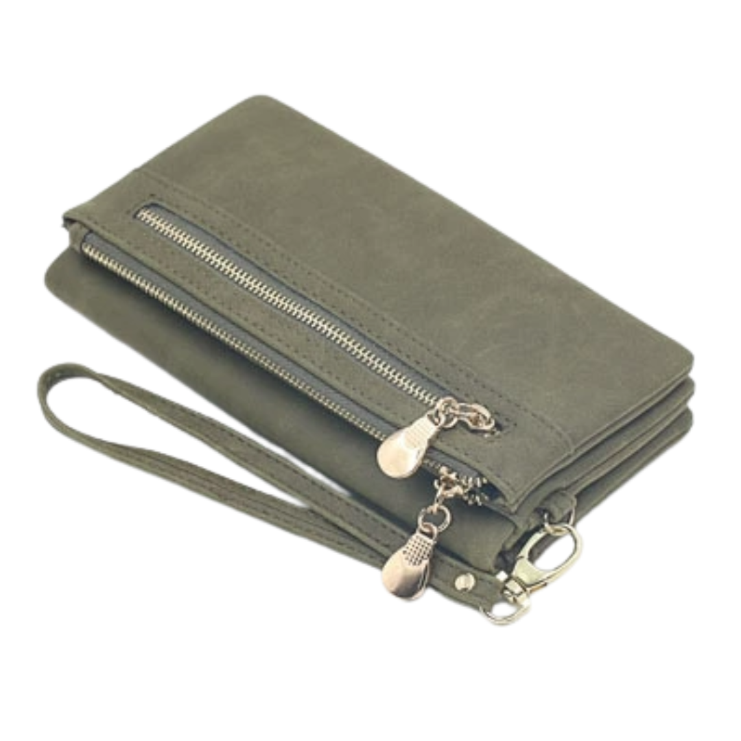WINIFRED – Vintage Zip-Around Mini Wristlet Wallet