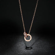 CYNTHIA – Roman Numeral Charm Necklace in Gold and Silver