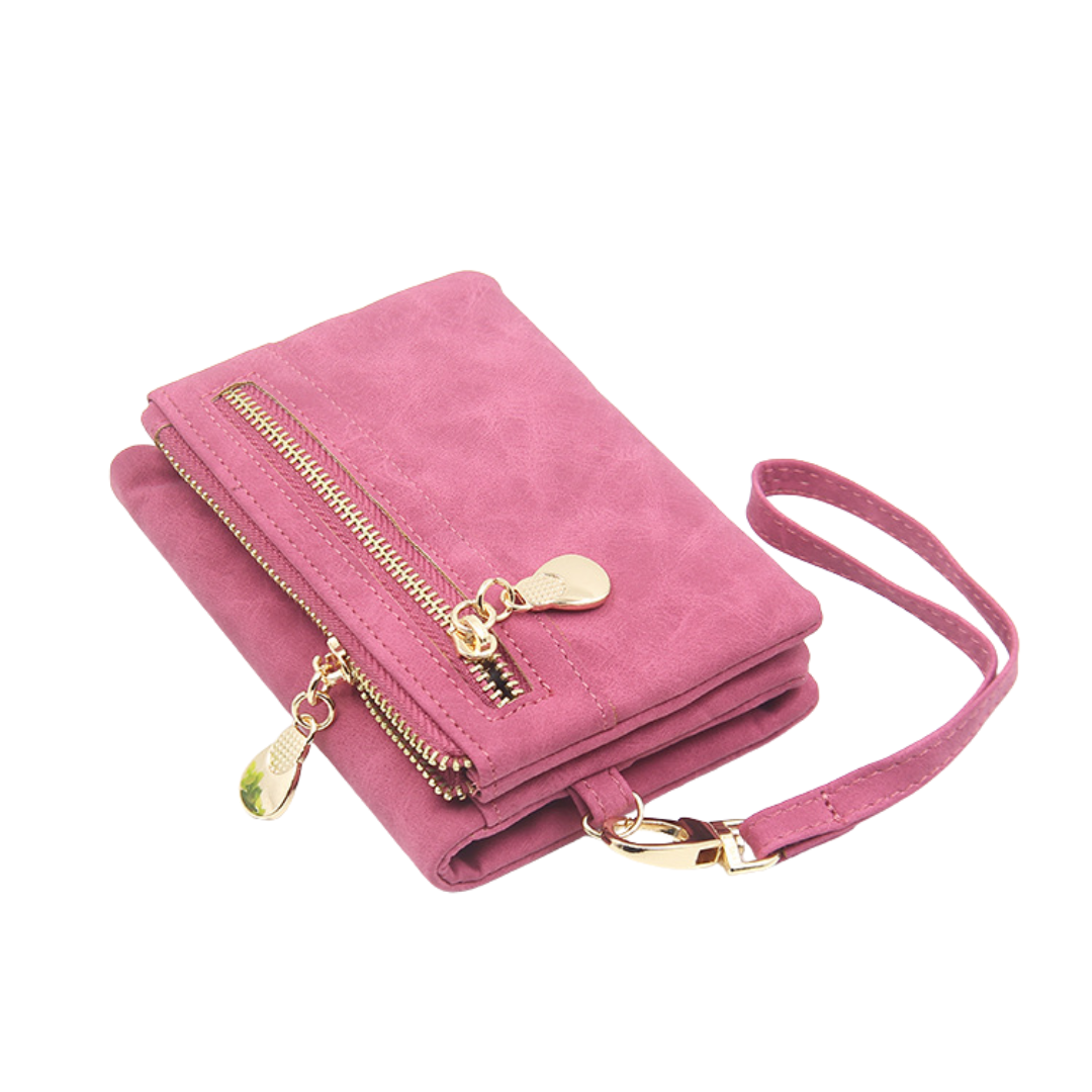 WINIFRED – Vintage Zip-Around Mini Wristlet Wallet