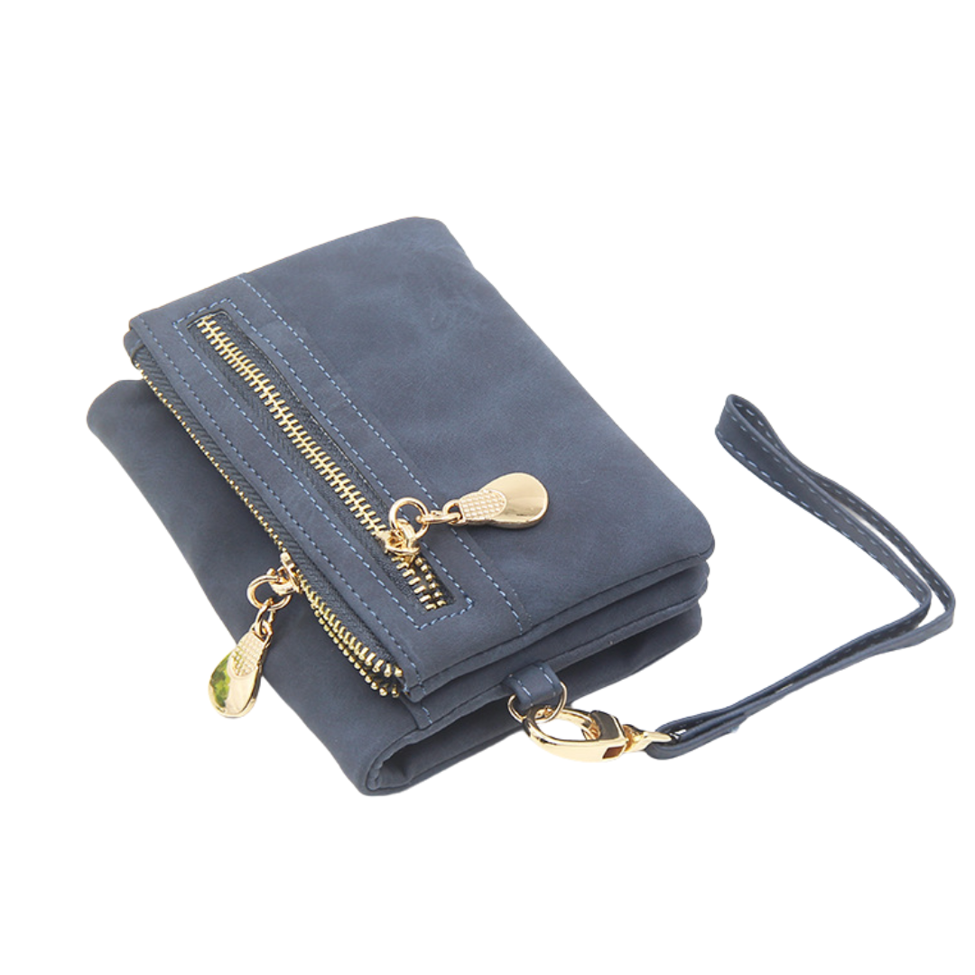 WINIFRED – Vintage Zip-Around Mini Wristlet Wallet