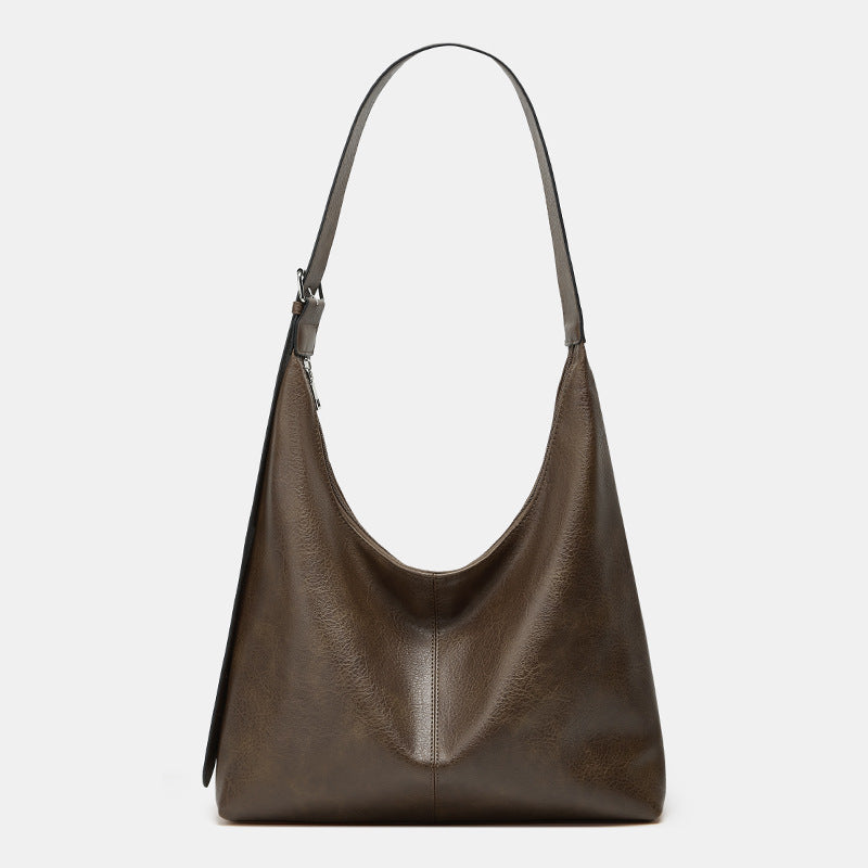 DESIREE - Women’s Solid Color PU Leather Shoulder Bag Versatile Daily Shopping & Work Bag