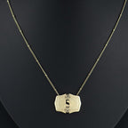 CINDY - Sleek Initial Letter Pendant Necklace
