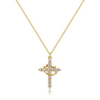 CLARISSE – Classic Cross & Crown Necklace