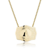 CINDY - Sleek Initial Letter Pendant Necklace Gold