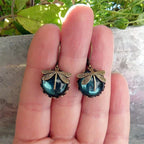 TAMARA - Spherical Dragonfly Earrings in Antique Gold