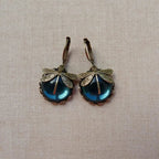 TAMARA - Spherical Dragonfly Earrings in Antique Gold