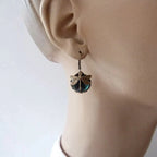 TAMARA - Spherical Dragonfly Earrings in Antique Gold