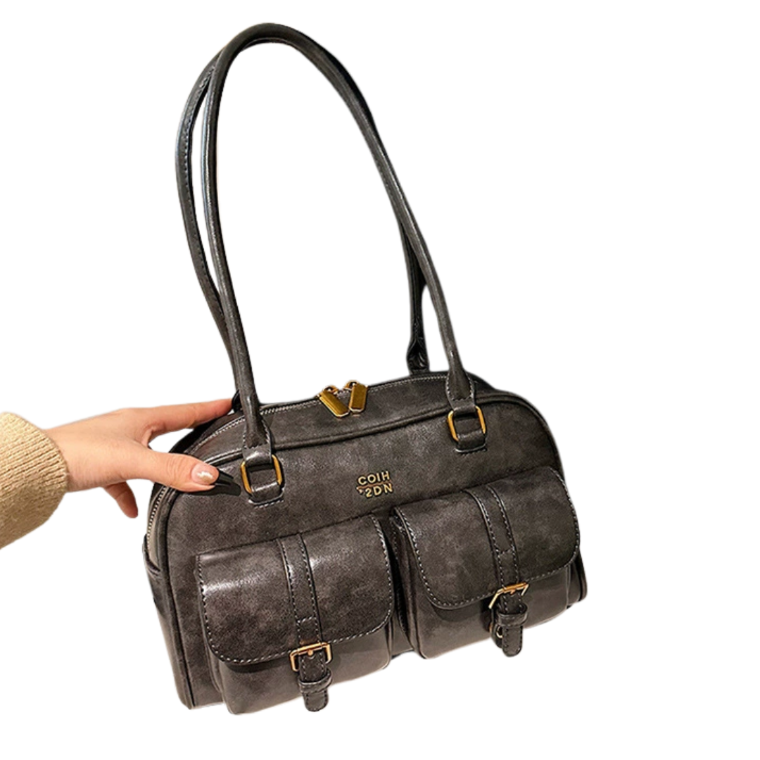 VESPER – Vintage Structured PU Leather Satchel