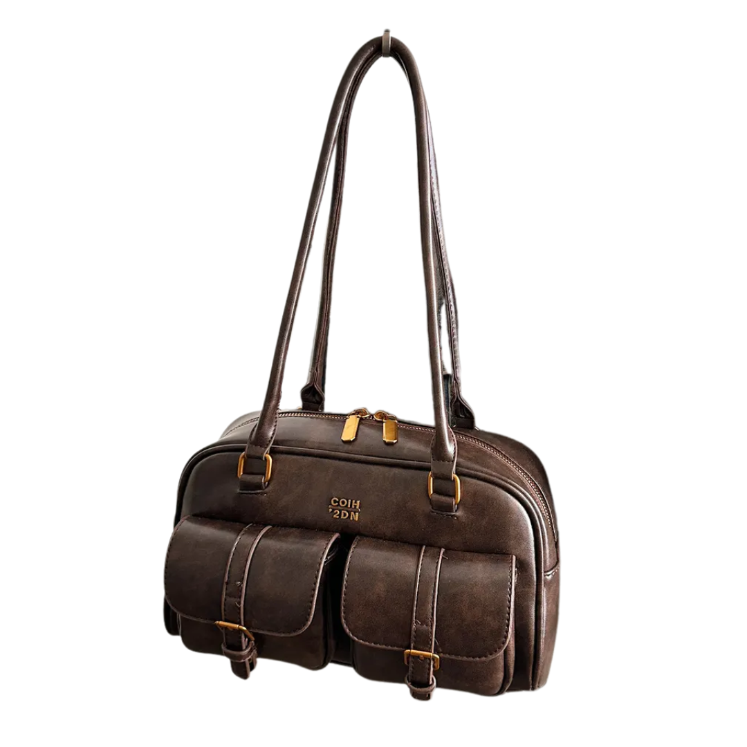 VESPER – Vintage Structured PU Leather Satchel