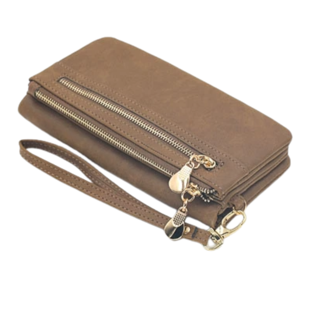 WINIFRED – Vintage Zip-Around Mini Wristlet Wallet
