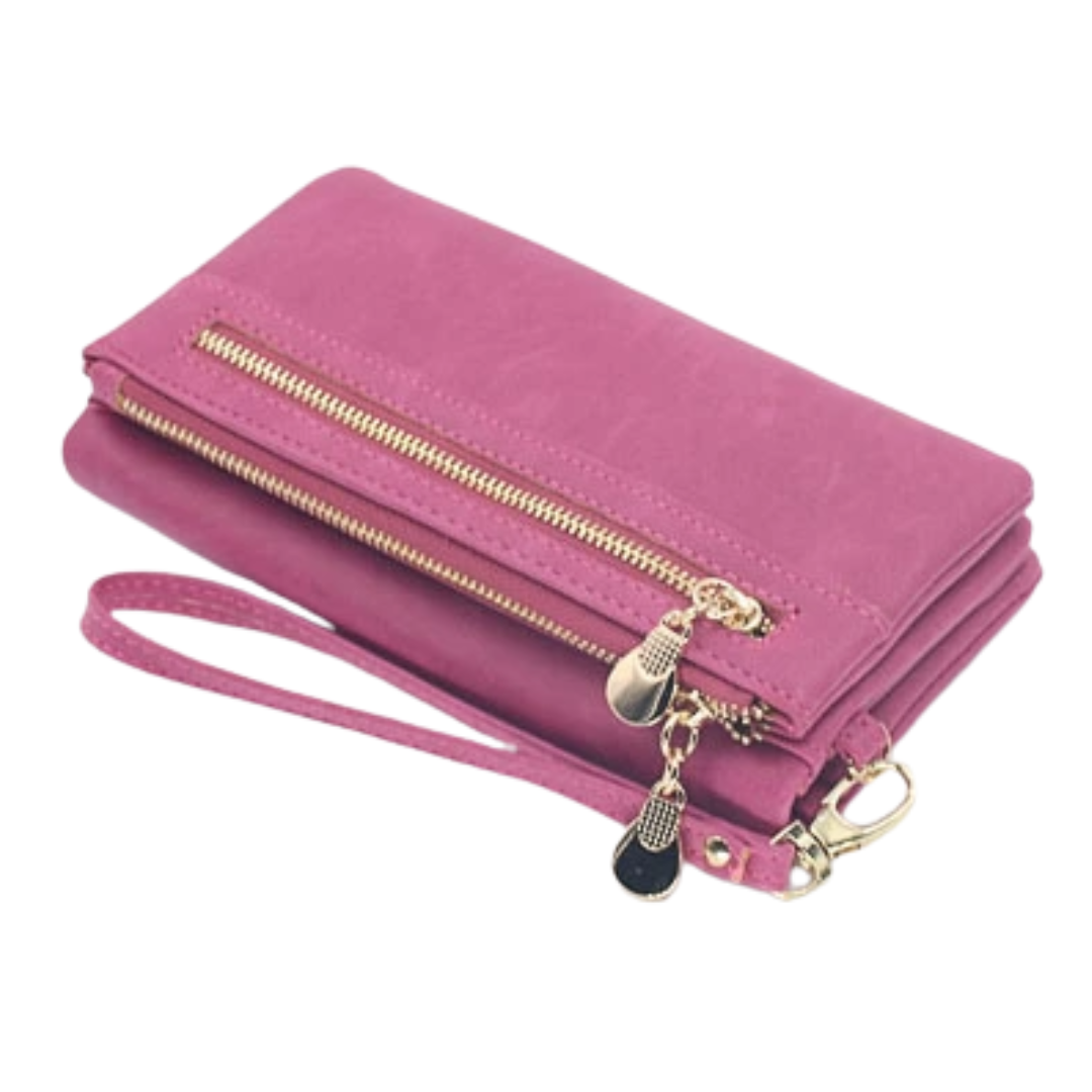 WINIFRED – Vintage Zip-Around Mini Wristlet Wallet