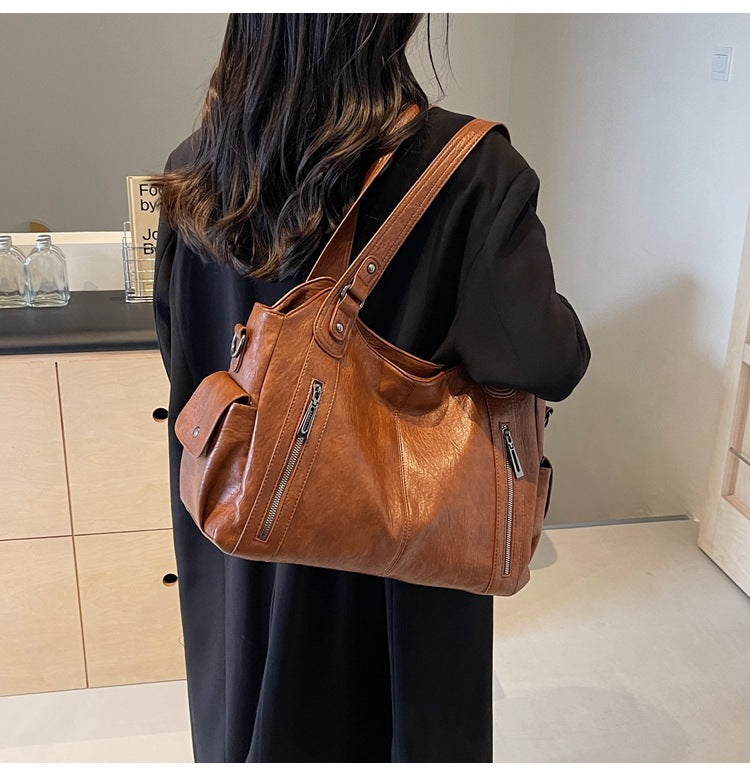 NOEMIE - Classic Leather Tote Bag