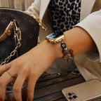 Bracelet Apple Watch à charms pendants, chaîne ajustable en alliage métallique, bijoux fantaisie originaux, modèle Kidra