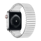 Tydia Model Stainless Steel Elastic Link Bracelet for Apple Watch, Stretchable Design, Comfortable and Clasp-Free