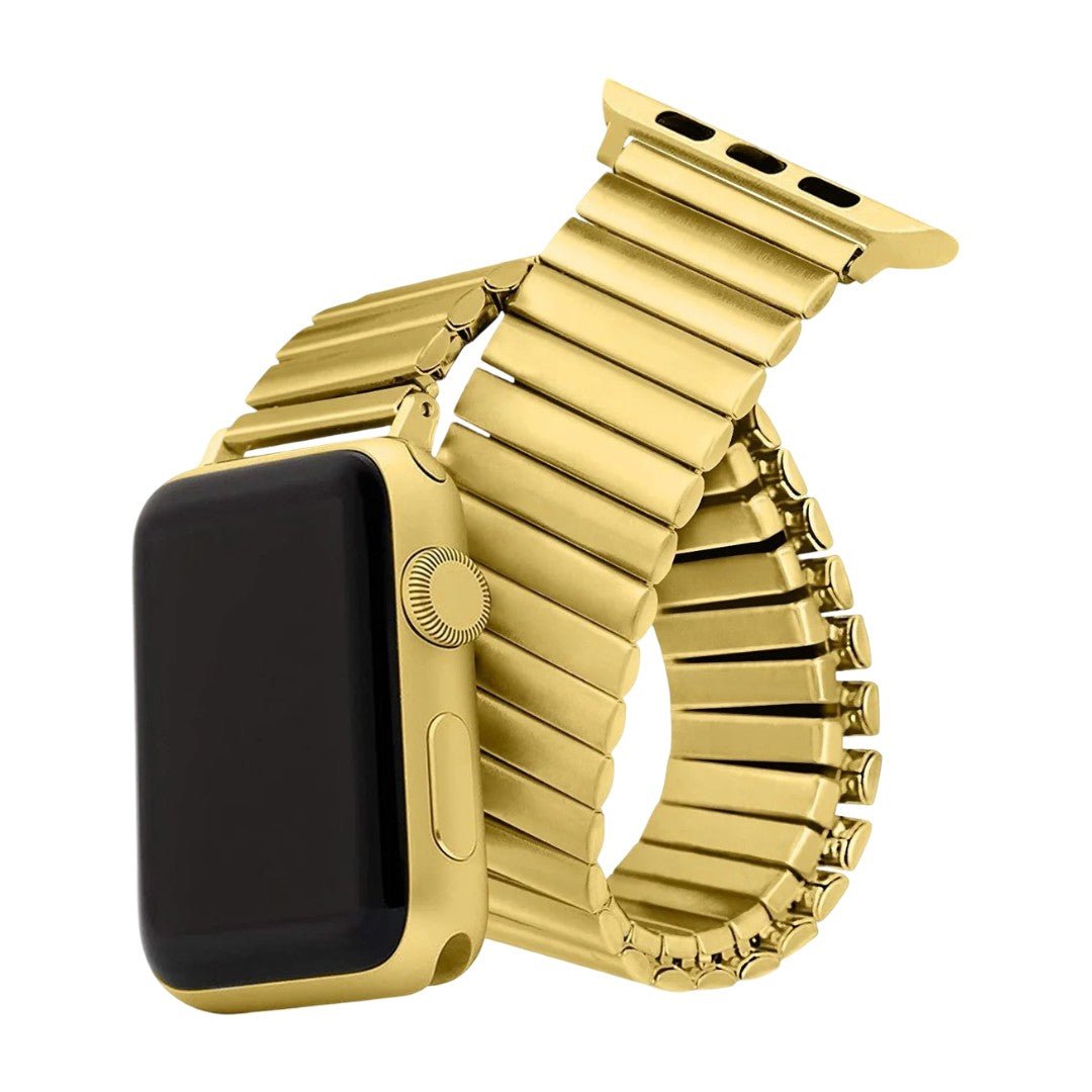 Tydia Model Stainless Steel Elastic Link Bracelet for Apple Watch, Stretchable Design, Comfortable and Clasp-Free