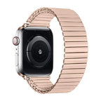 Tydia Model Stainless Steel Elastic Link Bracelet for Apple Watch, Stretchable Design, Comfortable and Clasp-Free