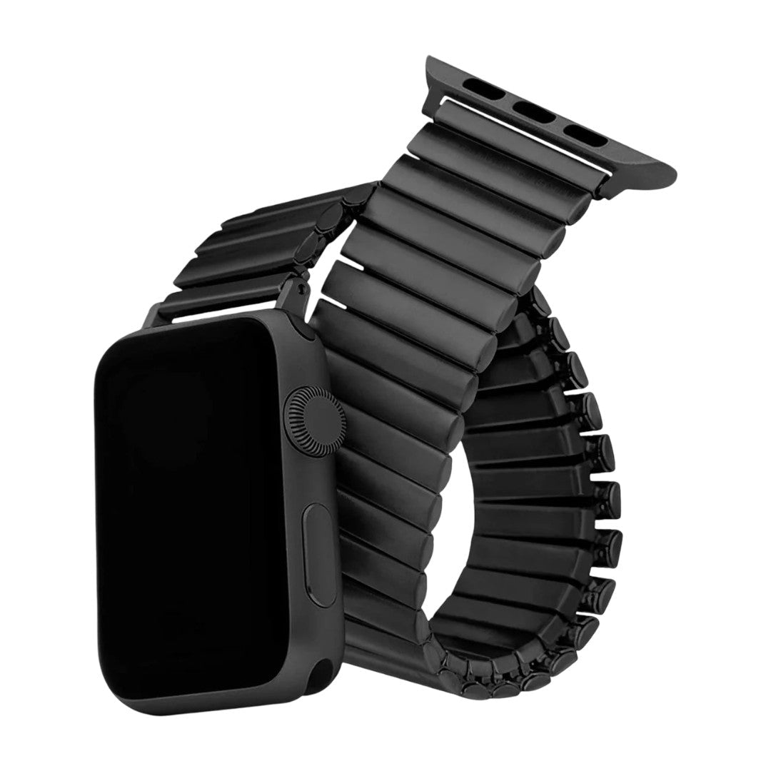 Tydia Model Stainless Steel Elastic Link Bracelet for Apple Watch, Stretchable Design, Comfortable and Clasp-Free
