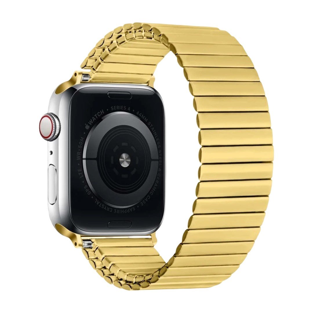 Tydia Model Stainless Steel Elastic Link Bracelet for Apple Watch, Stretchable Design, Comfortable and Clasp-Free