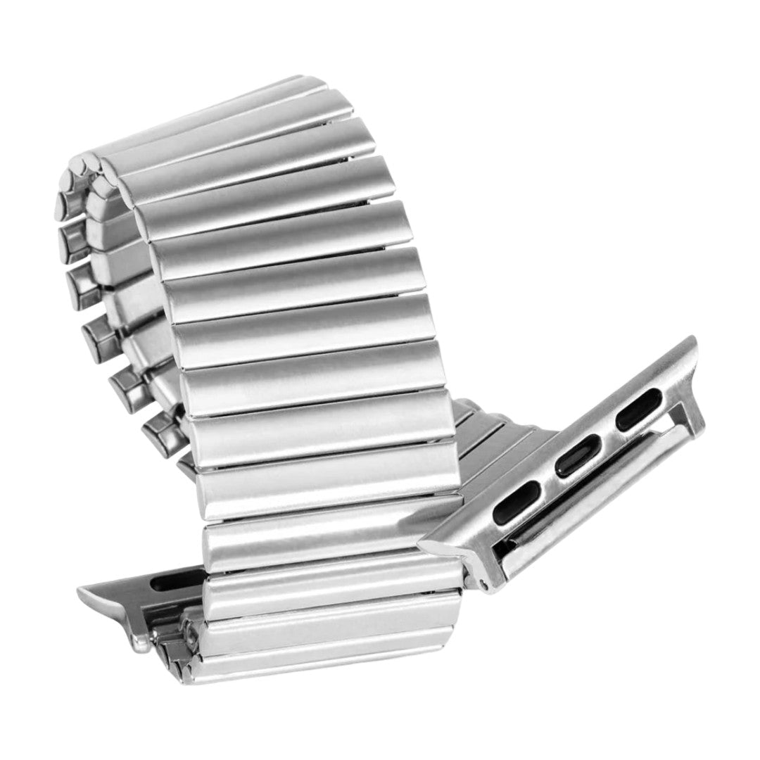 Tydia Model Stainless Steel Elastic Link Bracelet for Apple Watch, Stretchable Design, Comfortable and Clasp-Free