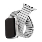 Tydia Model Stainless Steel Elastic Link Bracelet for Apple Watch, Stretchable Design, Comfortable and Clasp-Free